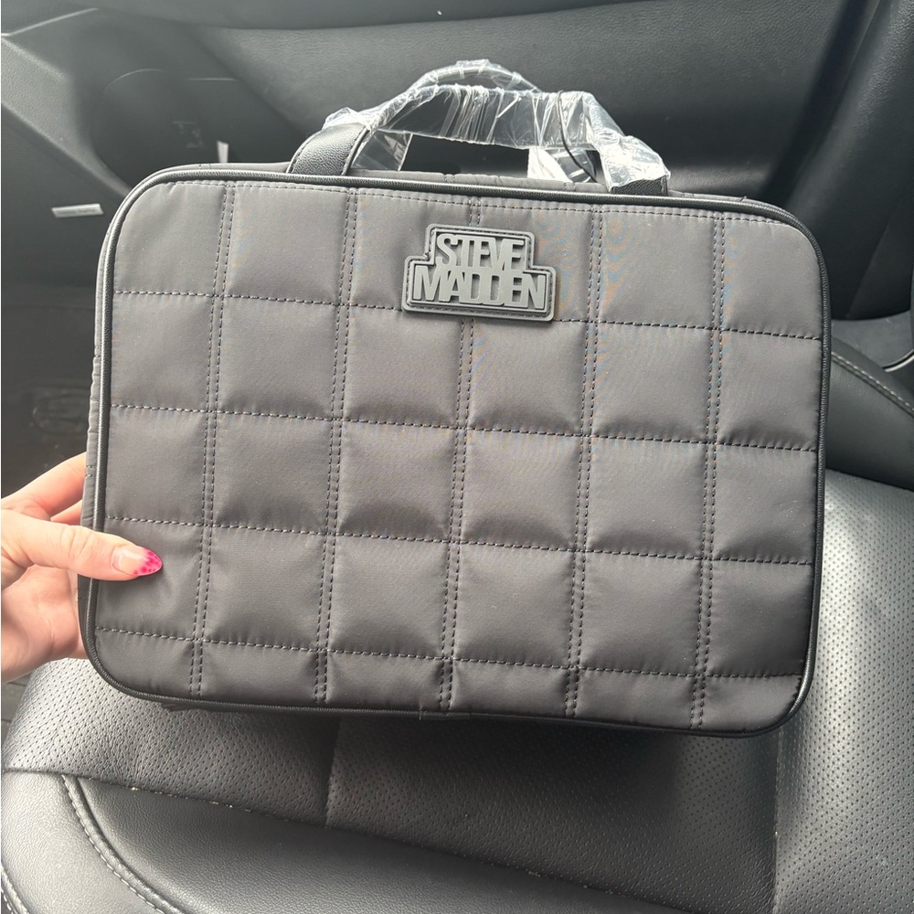 Steve Madden Black Quilted Men's Bag